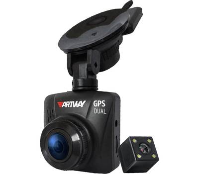 Видеорегистратор ARTWAY AV-398 GPS Dual Compact черный 12Mpix 1080x1920 1080p 170гр. GPS