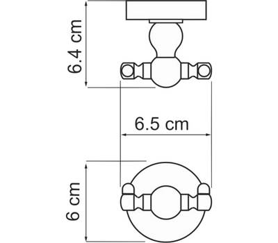 Крючок двойной WasserKRAFT Diemel K-2223D