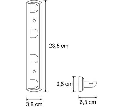 Крючки на планке WasserKRAFT Kammel K-8374WHITE