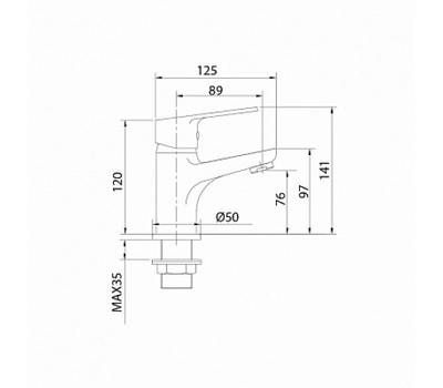 Смеситель для умывальника Milardo HELSB00M01