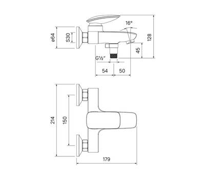 Смеситель для ванны IDDIS Stone STOSB00i02WA