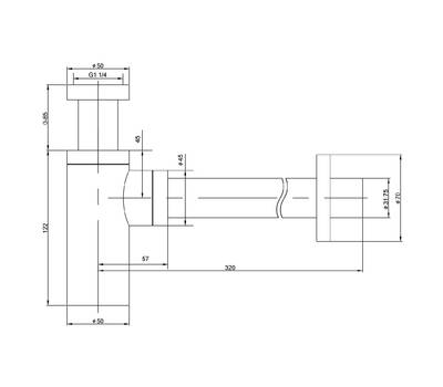 Сифон под раковину Timo 959/00L