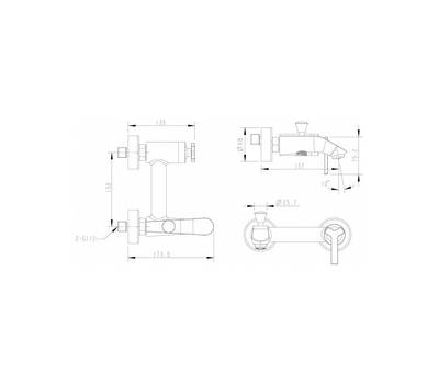 Смеситель для ванны Bravat F673107BM-01