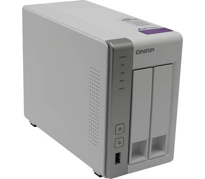 Сетевое хранилище Qnap D2 2 SATA Hot-swap bay w/o HDD. Dual-core CPU AL-212 1.7GHz, 1GB DDR3 RAM, 