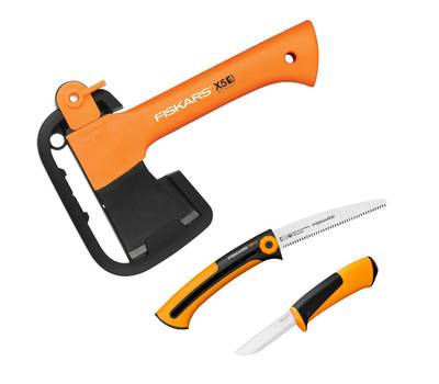 Набор плотницкий универсальный FISKARS Х5+пила+универсальный нож