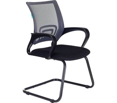 Офисное кресло БЮРОКРАТ CH-695N-AV на полозьях серый TW-04 сиденье черный TW-11