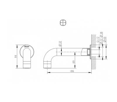 Смеситель для ванны Bravat FS101C-RUS