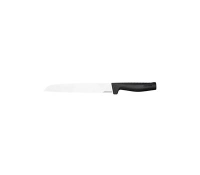 Нож кухонный FISKARS Hard Edge (1054945) стальной для хлеба лезв.218мм прямая заточка черный
