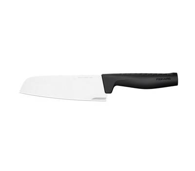 Нож кухонный FISKARS Hard Edge (1051761) стальной сантоку лезв.161мм прямая заточка черный