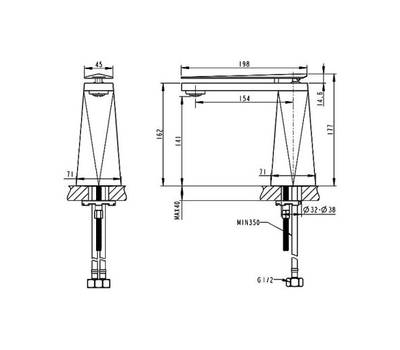 Смеситель для умывальника Bravat F118102C-2-ENG