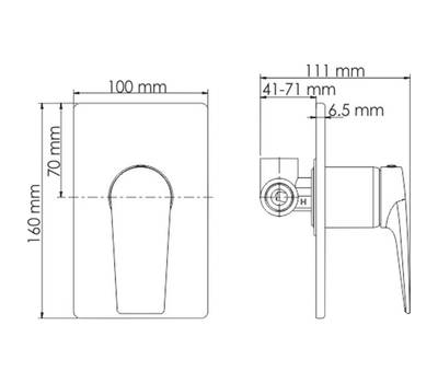 Смеситель для душа WasserKRAFT 6 651