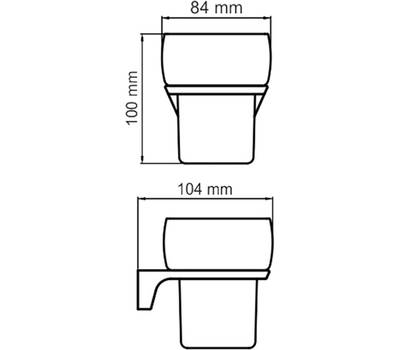 Держатель стакана одинарный WasserKRAFT K-5128