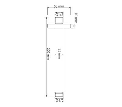 Потолочный излив для душа WasserKRAFT A152