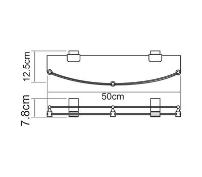 Полочка для ванны WasserKRAFT K-6044