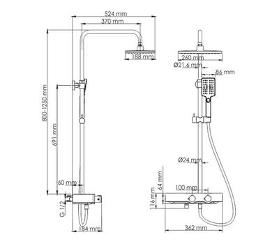 Душевой гарнитур WasserKRAFT A11401