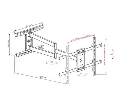 ТВ Кронштейн Kromax DIX-20double