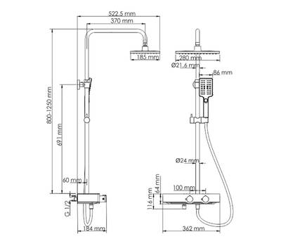 Душевой гарнитур WasserKRAFT A11301