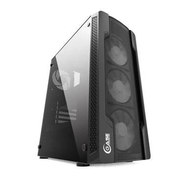 Корпус системного блока Powercase CMIXB-F4 Mistral X4 Mesh, Tempered Glass, 4x 120mm fan, чёрный, A