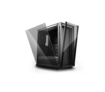 Корпус системного блока DEEPCOOL MATREXX 70 ATX, Black, Стекл. фронтальная и боковая панели, Без БП