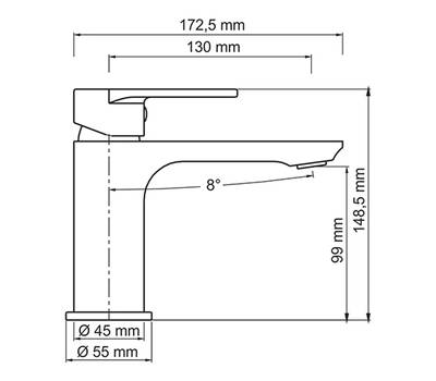 Смеситель для умывальника WasserKRAFT 8 503