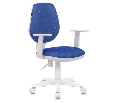 Офисное кресло BRABIX Fancy MG-201W, с подлокотниками, пластик белый, с рисунком "Cosmos"