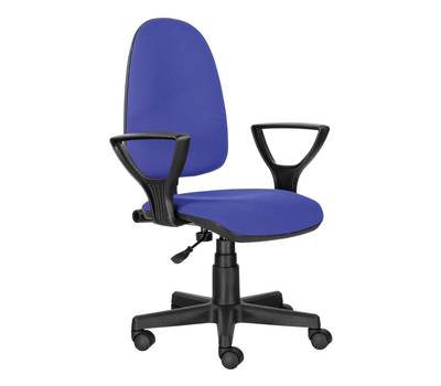 Офисное кресло BRABIX Prestige Ergo MG-311, регулируемая эргономичная спинка, ткань, черно-синее