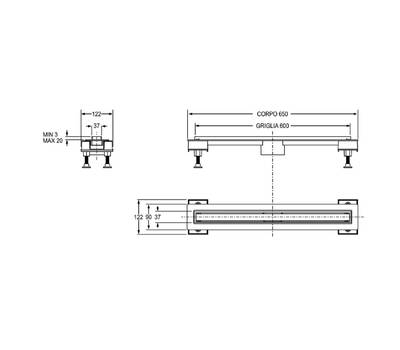 Трап для душа BONOMINI CANALISSIMA 6825WA60SWZ