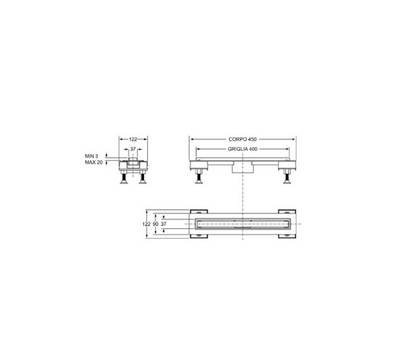 Трап для душа BONOMINI CANALISSIMA 6825WA40SWZ