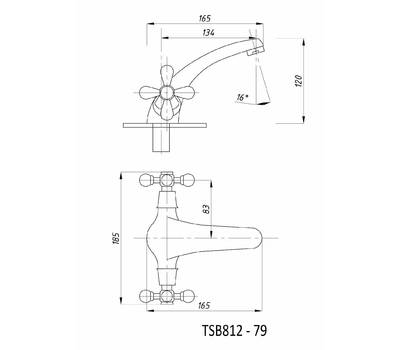 Смеситель для умывальника TSARSBERG TSB-812-79