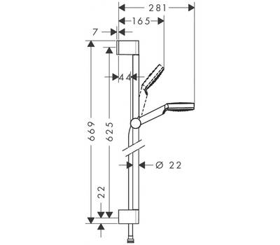 Душевой гарнитур Hansgrohe 26533400