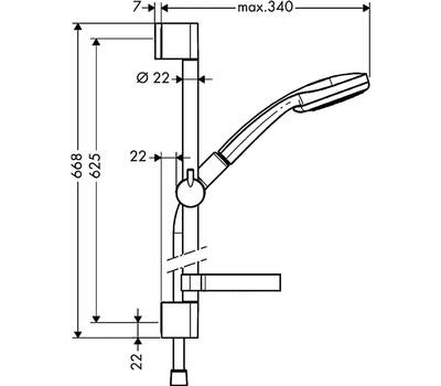 Душевой гарнитур Hansgrohe 17 661