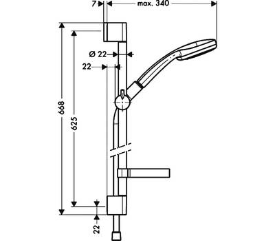 Душевой гарнитур Hansgrohe 17 662