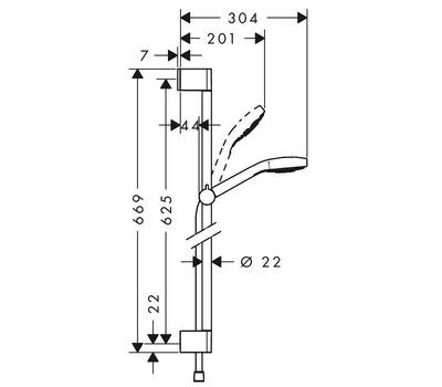 Душевой гарнитур Hansgrohe 26582400