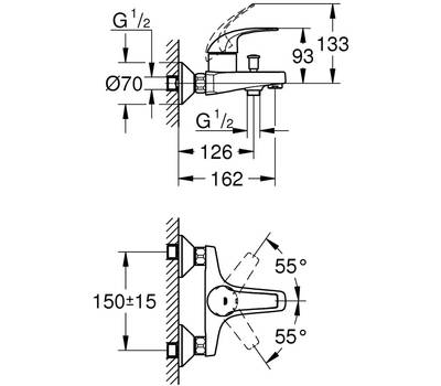 Смеситель для ванны GROHE 23 599 000