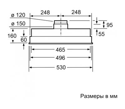 Вытяжка для кухни BOSCH DHL555BL