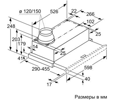 Вытяжка для кухни BOSCH DFM064W51