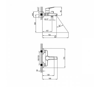 Смеситель для ванны Milardo STRSB02M02