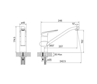 Смеситель для кухни IDDIS MALWT00i05