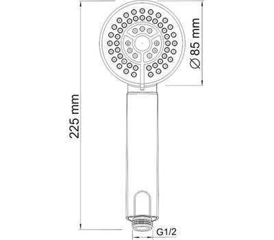 Лейка для душа WasserKRAFT A035