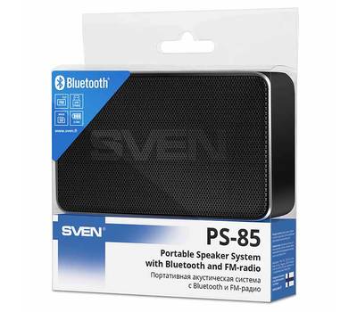 Колонки для компьютера SVEN PS-85, черный (5 Вт, Bluetooth, FM, USB, microSD, 600мА*ч)
