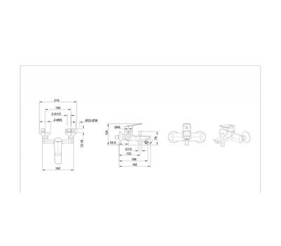 Смеситель для ванны Bravat F6429564CP-01-ENG