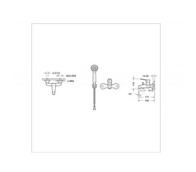 Смеситель для ванны Bravat F6135147CP-B-RUS