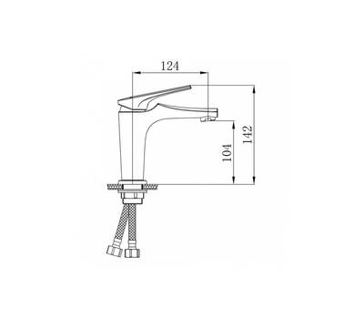 Смеситель для умывальника РМС SL122W-001F