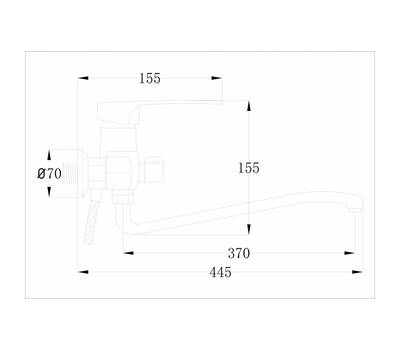 Смеситель для ванны РМС SL52-006E