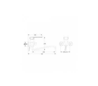 Смеситель для ванны РМС SL52-006-2