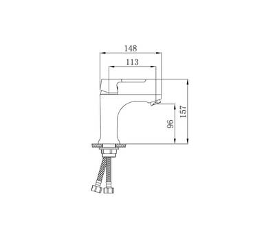 Смеситель для умывальника РМС SL123BL-001F