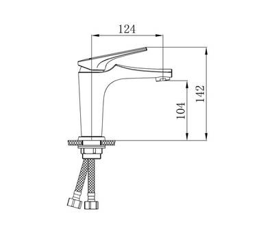 Смеситель для умывальника РМС SL122BW-001F