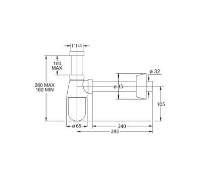 Сифон под раковину BONOMINI 0570EC25K7WZ