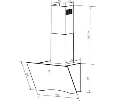 Вытяжка для кухни WEISSGAUFF Assy 60 TC белый управление: сенсорное (1 мотор)