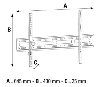 ТВ Кронштейн HAMA H-108771 черный 37"-56" макс.35кг настенный фиксированный